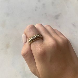 Kendra Scott Josie Ring Set of 3 mixed metal size 8